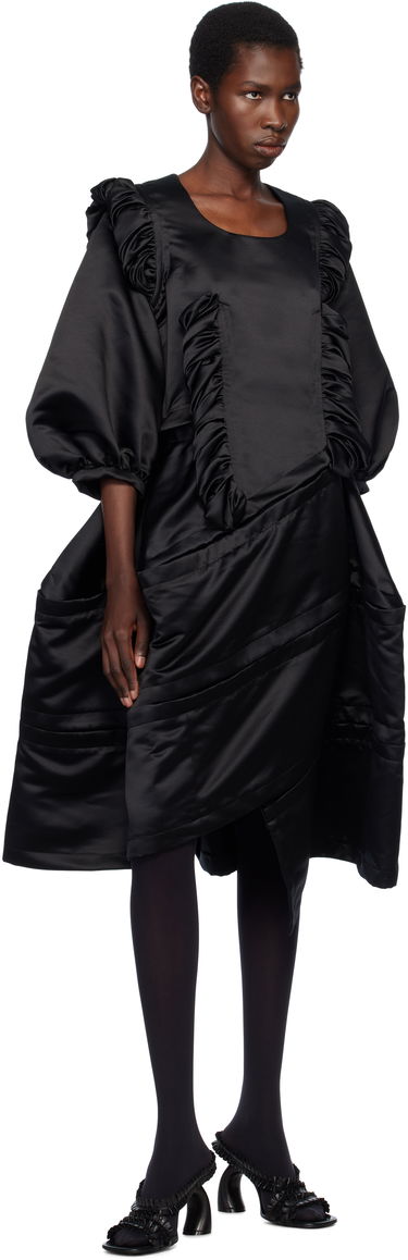 Kjole Comme des Garçons Comme des Garçons Satin Midi Dress Sort | RO-O006-S25, 3