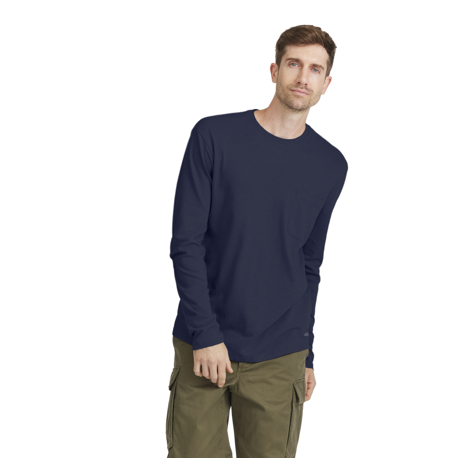 T-shirt Allbirds Merino Long Sleeve Tee Small Mørkeblå | A12110M, 0