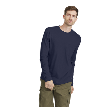 T-shirt Allbirds Merino Long Sleeve Tee Small Mørkeblå | A12110M, 0