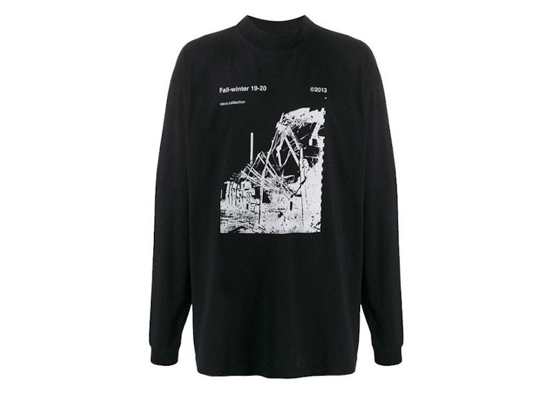 T-shirt Off-White Mirko Artist Over Long Sleeve T-Shirt Sort | OMAB032F191850131001