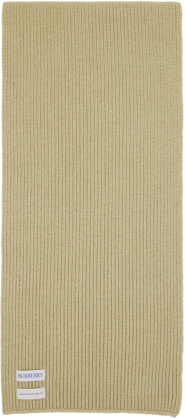 Tørklæde Burberry Ribbed Cashmere Scarf Taupe Beige | 8085772, 1