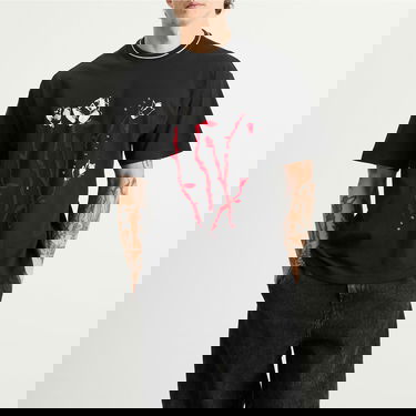 T-shirt Napapijri Martine Rose Striped Rib Neck Oversized Graphic T-Shirt Sort | NP0A4I56-941, 2