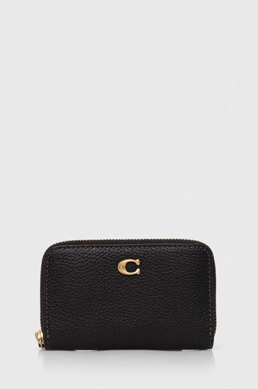 Tegnebog Coach Leather Wallet Sort | CR551