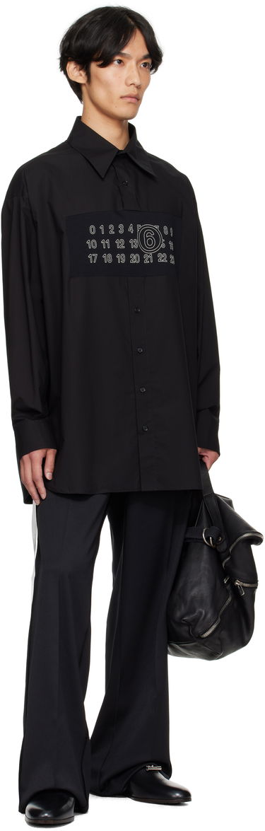 Skjorte Maison Margiela MM6 Maison Margiela Long Sleeve Shirt with Numbers Print Sort | SH0NH0014 M35256, 3