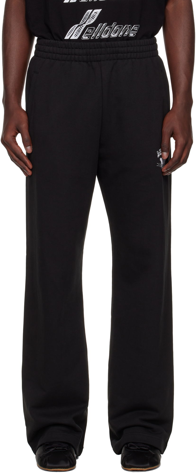 Joggingbukser We11done We11done Collegiate Sweatpants Sort | WD-TA2-25-706-U-BK