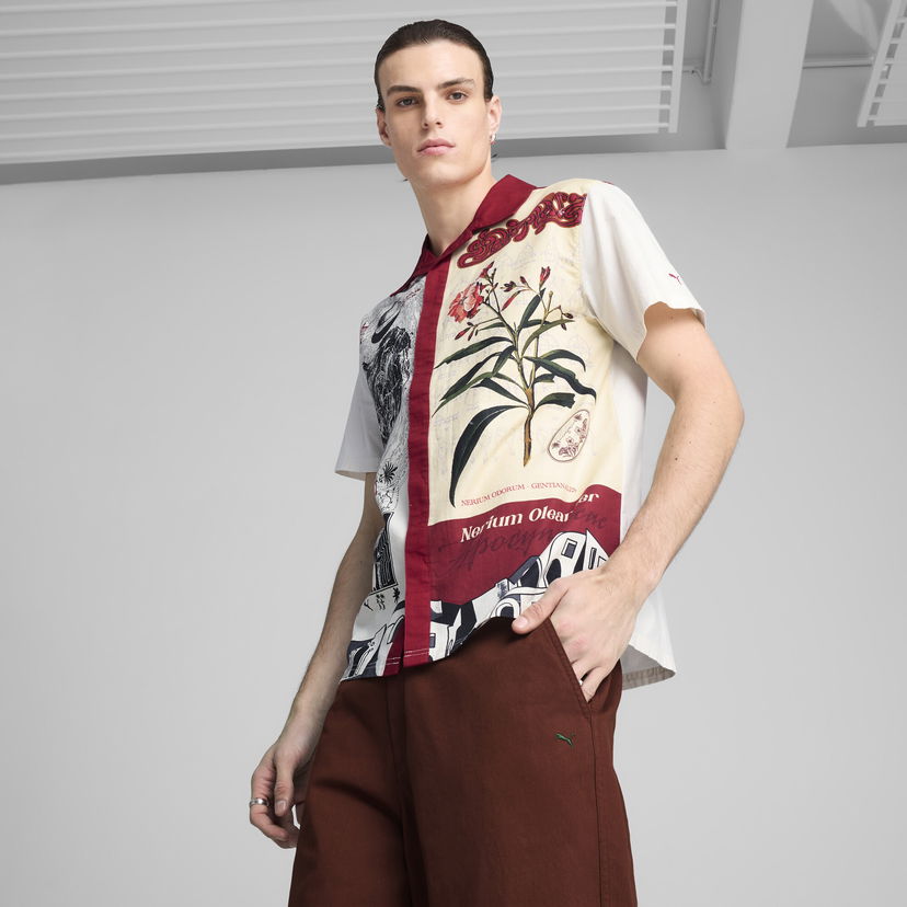 Skjorte Puma Palais Artisan Men's Botanical Print Shirt Flerfarvet | 629392_87