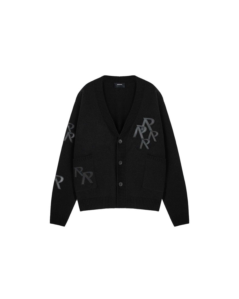Sweater Represent Clo Represent Applique Knit Cardigan Black Sort | MC3002-01