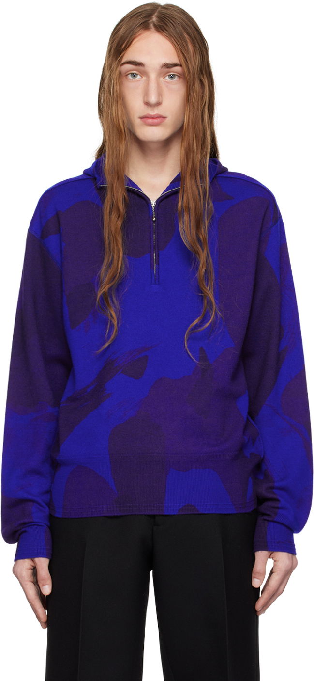 Sweatshirt Burberry Camouflage Hoodie Mørkeblå | 8077829, 0