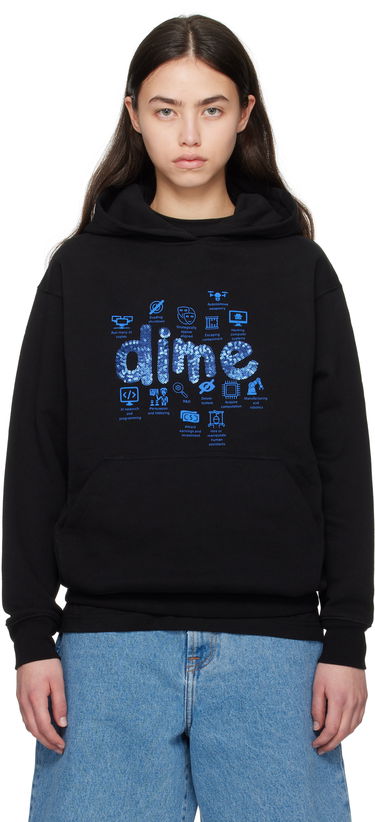 Sweatshirt Dime AGI Hoodie Sort | DIME2SP2541BLK, 0