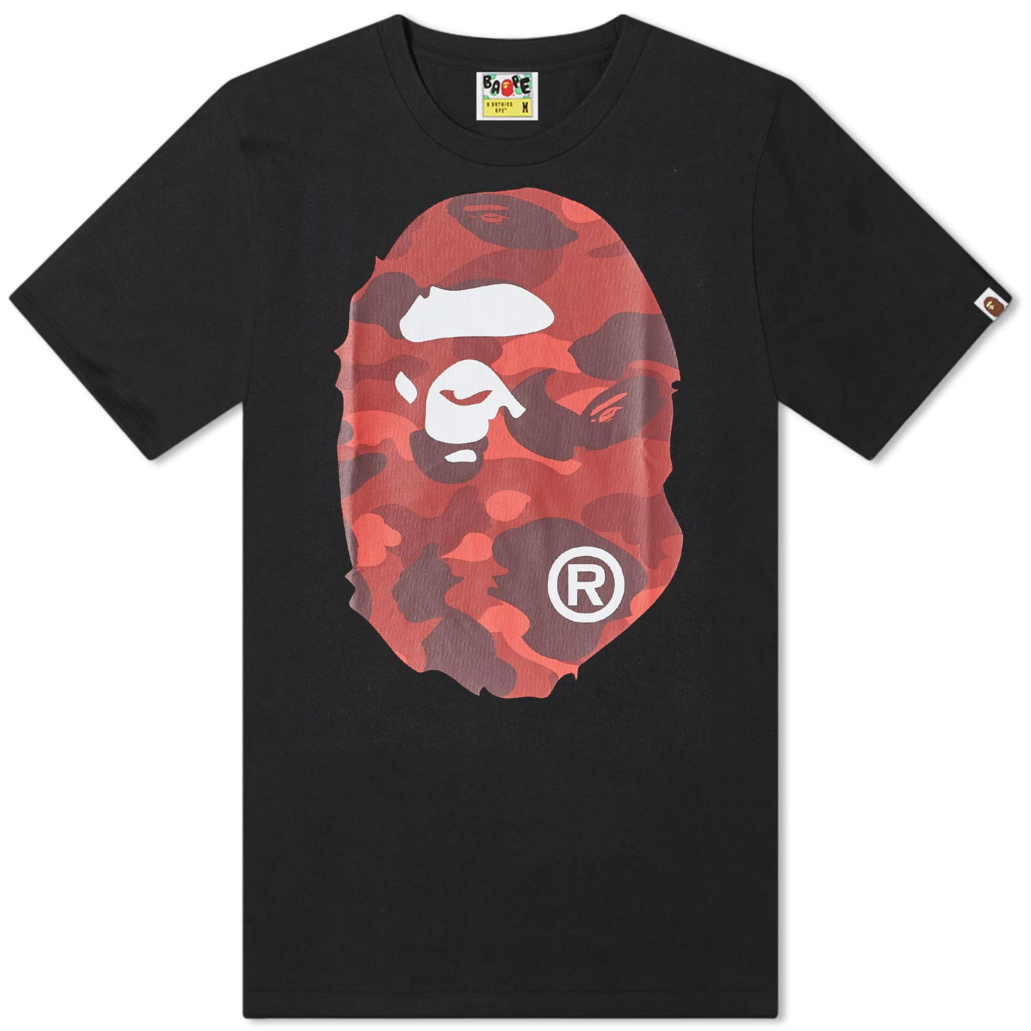 T-shirt BAPE Colour Camo Big Ape Head T-Shirt Black/Red Sort | 001TEJ301015M-BLKRED, 0