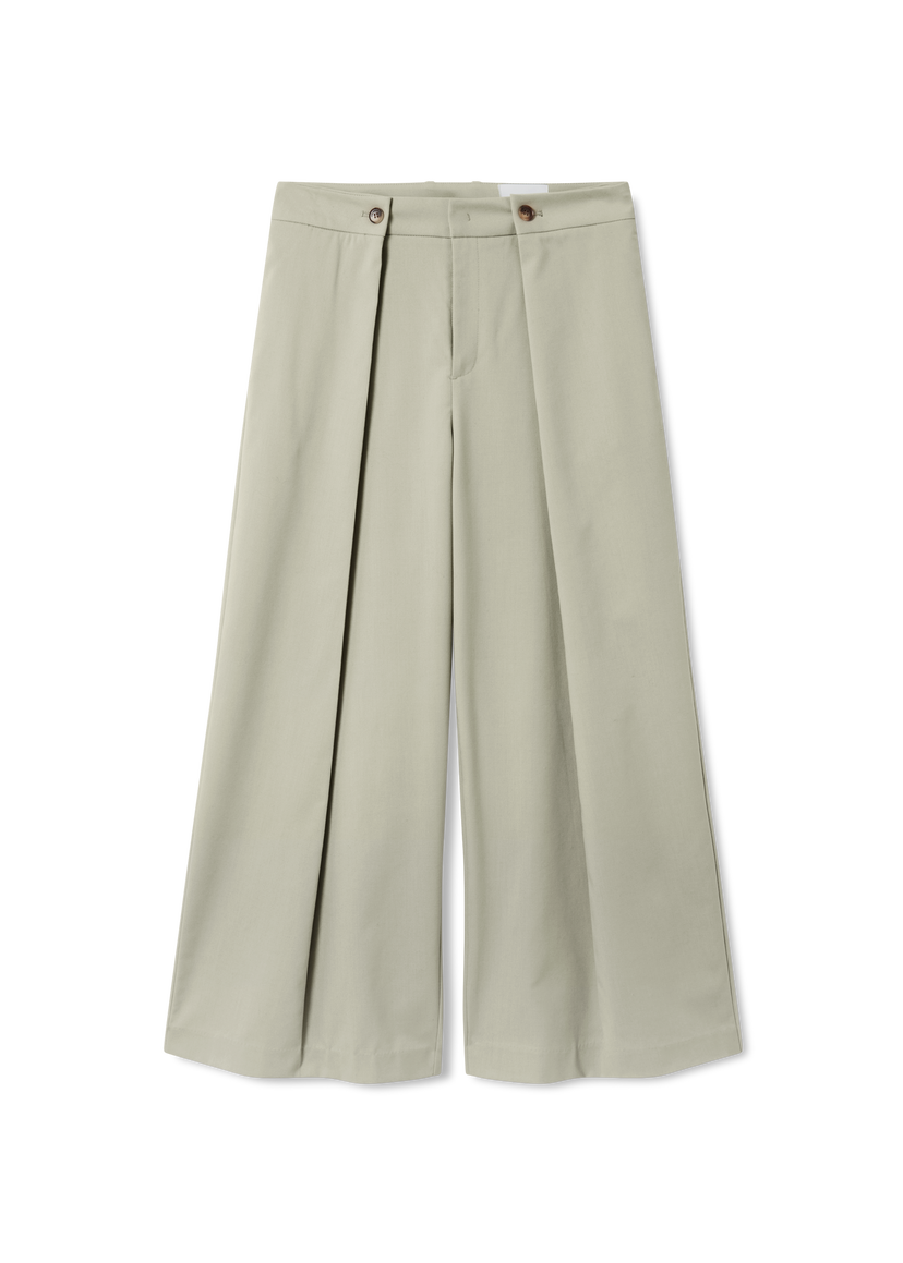 Bukser AXEL ARIGATO Riley Wide-Leg Cropped Trousers Grøn | A3350001
