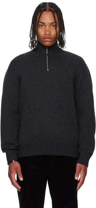 Sweater FERRAGAMO Ferragamo Cashmere Half-Zip Turtleneck Grå | 786159, 0