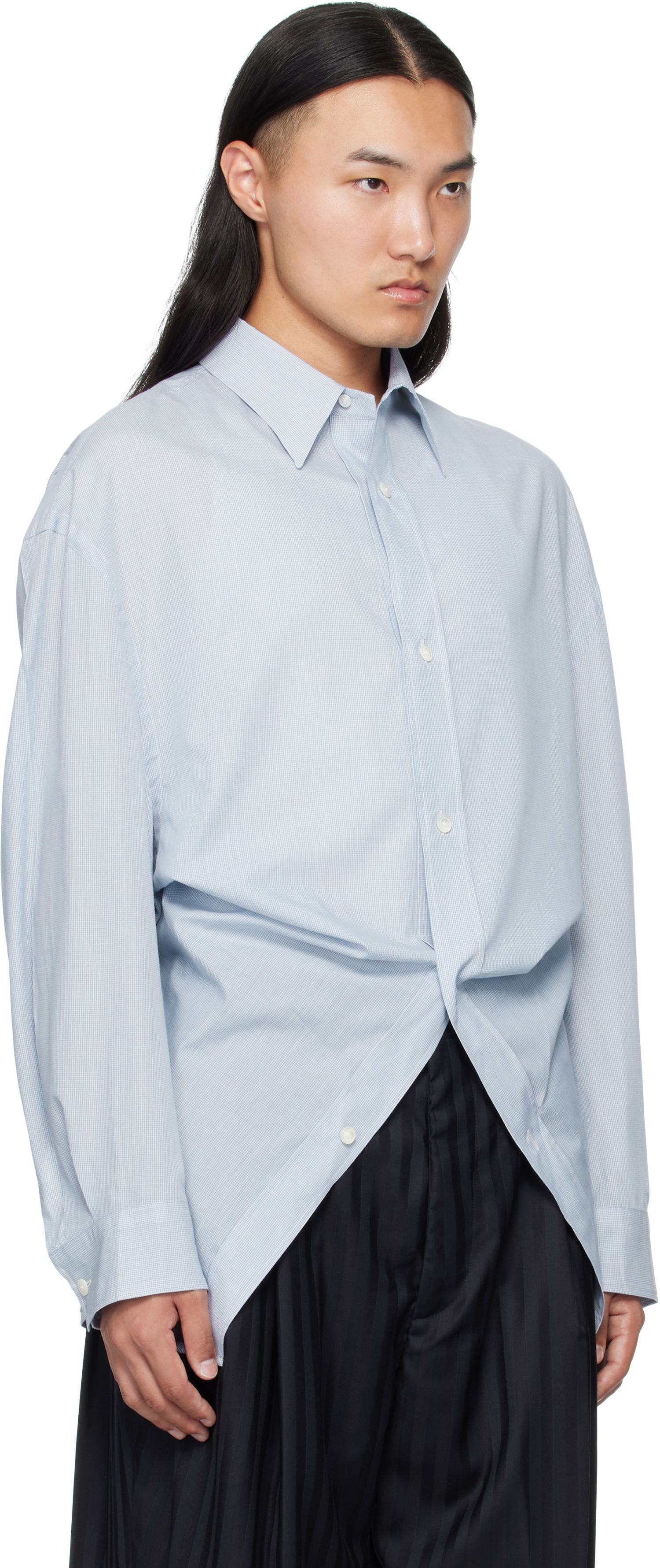 Skjorte HED MAYNER Hed Mayner Modified Shirt Blå | HMMB60013A-HB166, 1