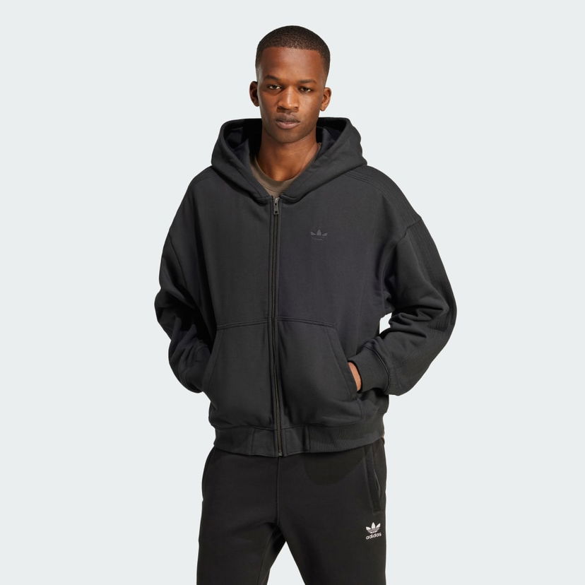 Sweatshirt adidas Performance Essentials Full-Zip Fleece Hoodie Sort | JC9579