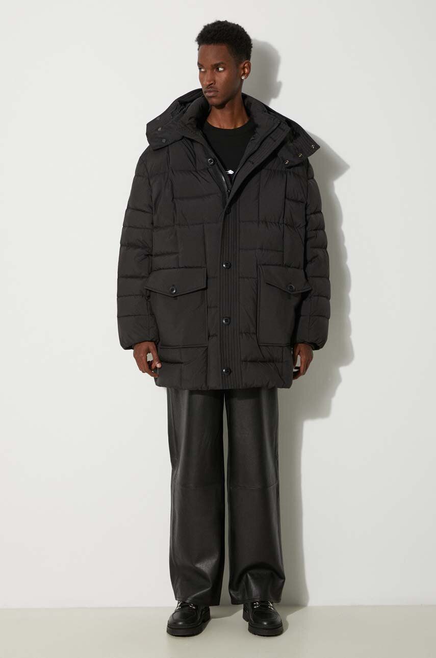 Parka KENZO Weave Mid-Length Winter Parka Sort | FE65OU3129NL.99, 0