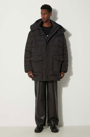 Parka KENZO Weave Mid-Length Winter Parka Sort | FE65OU3129NL.99, 0