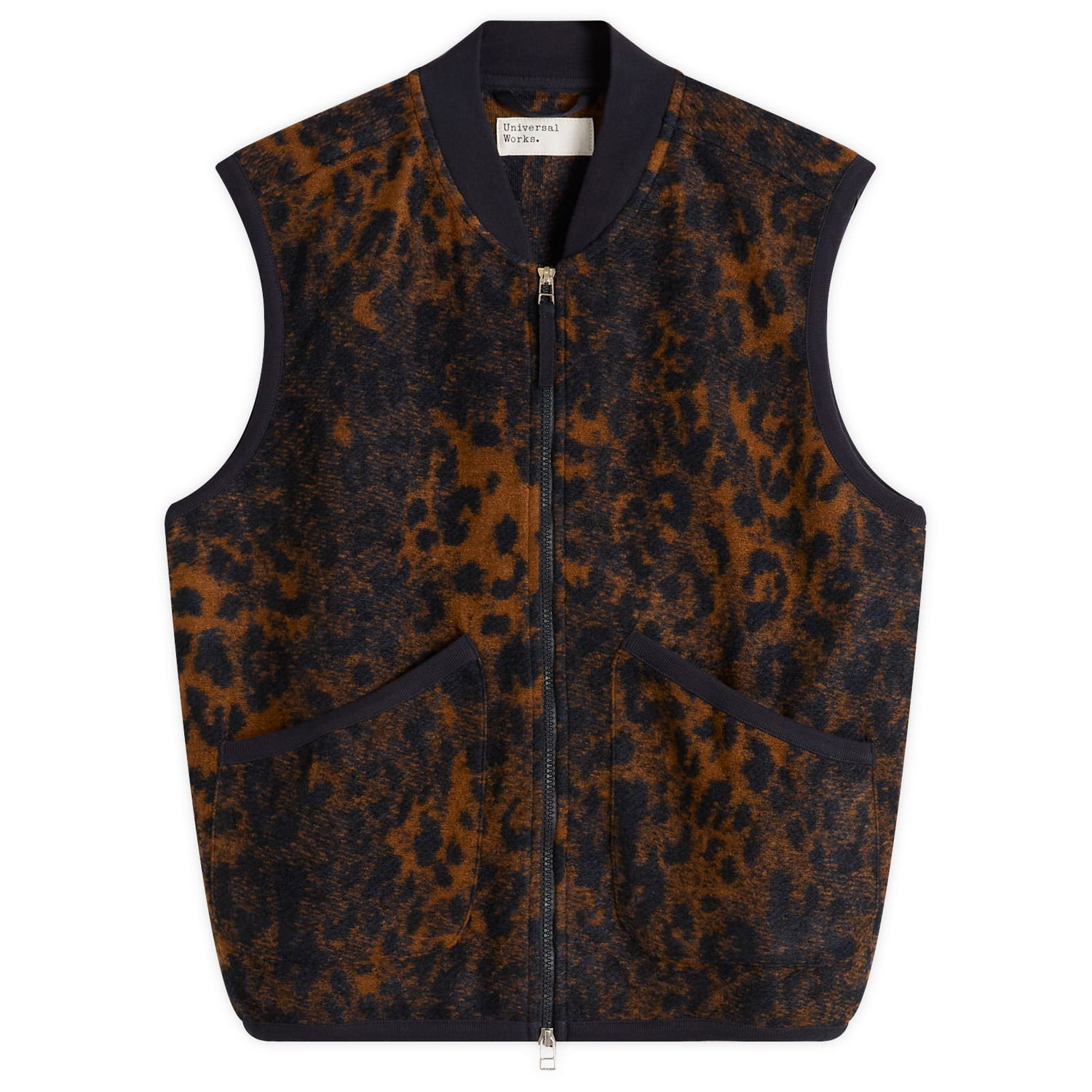 Vest Universal Works Universal Works Zip Waistcoat, Size Small Brun | 33723-DNB, 0