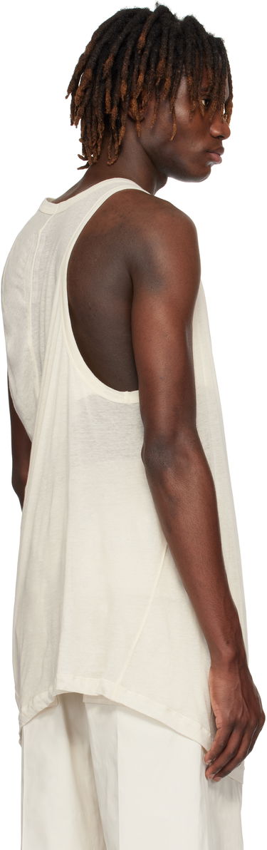 Tanktop Rick Owens Rick Owens Hollywood Anthem Draped Tank Top Hvid | RU01E5152 UC, 2