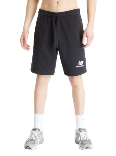 Shorts New Balance Essentials Stacked Logo French Terry Short Sort | MS31540BK