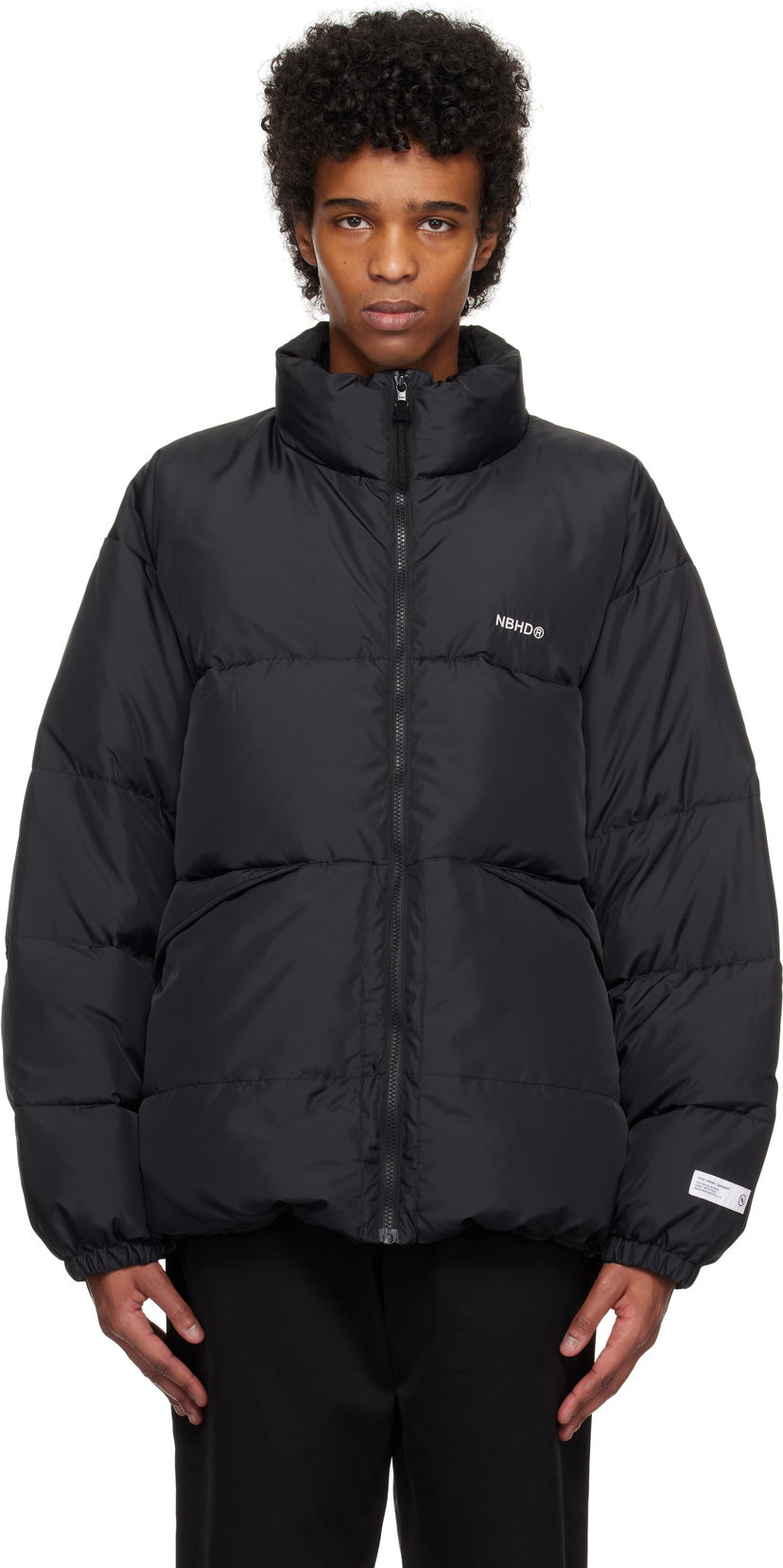 Puffer jakke Neighborhood Classic Down Jacket Sort | 242TSNH-JKM05