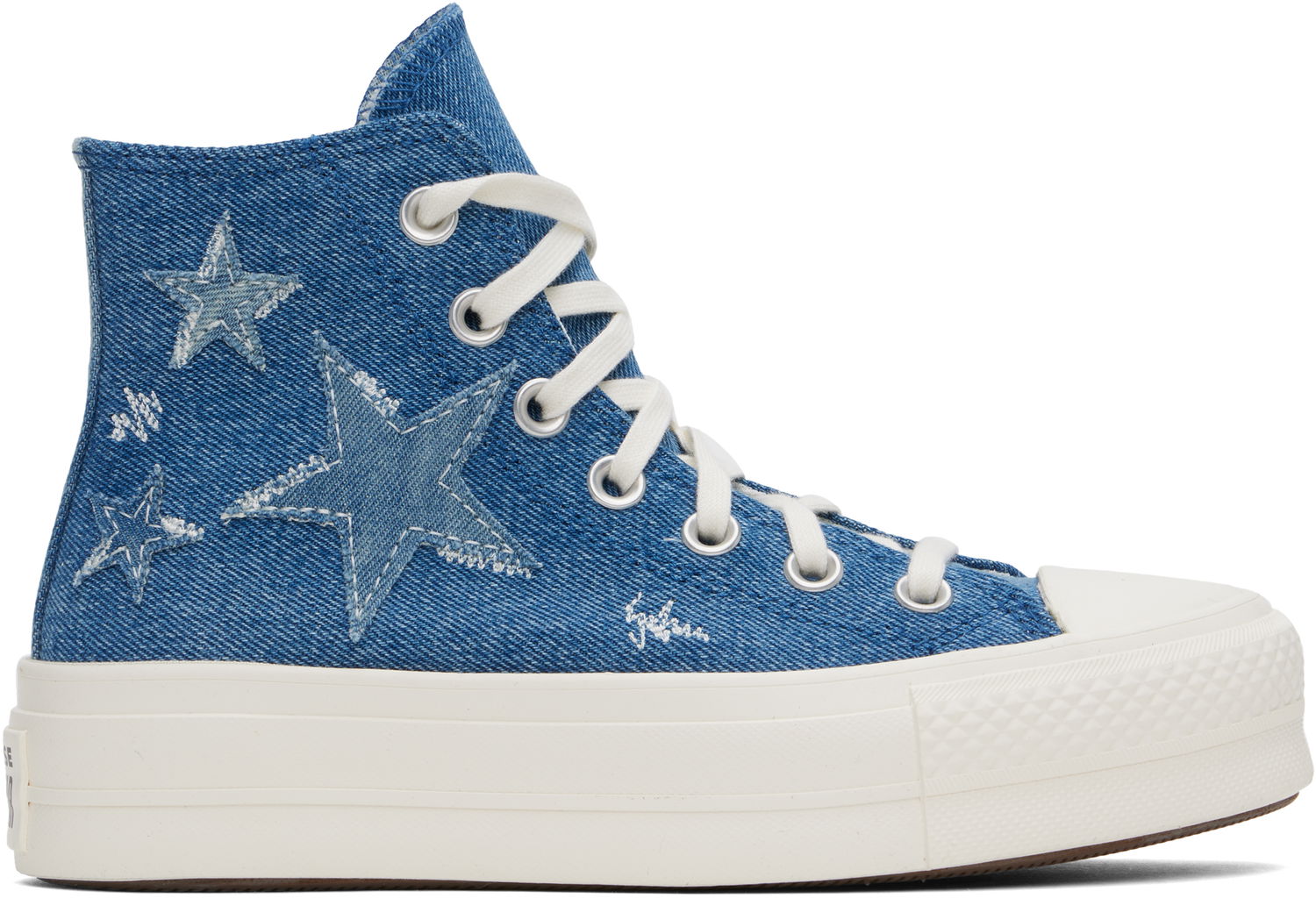 Sneakers og sko Converse Chuck Taylor All Star Lift Platform Denim High Top Blå | A12045C, 0