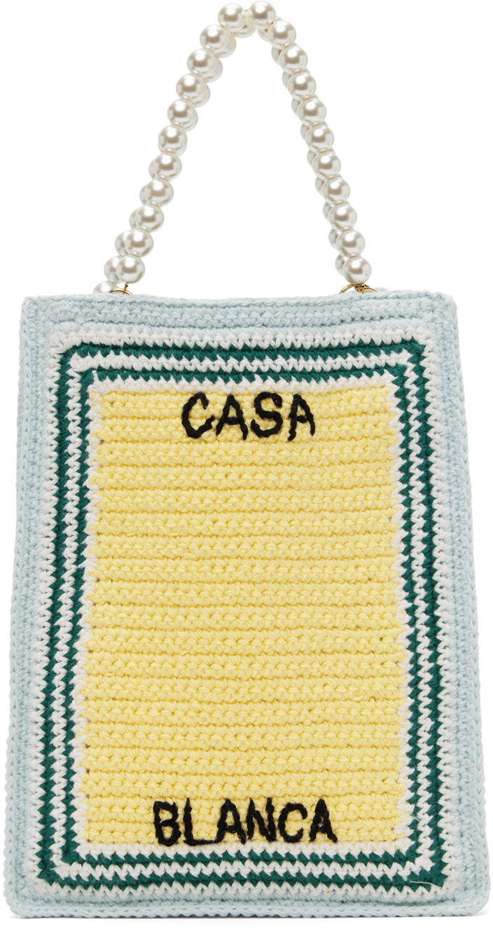 Mulepose Casablanca Mini Crochet Tote Bag Gul | APS24-BAG-094-01