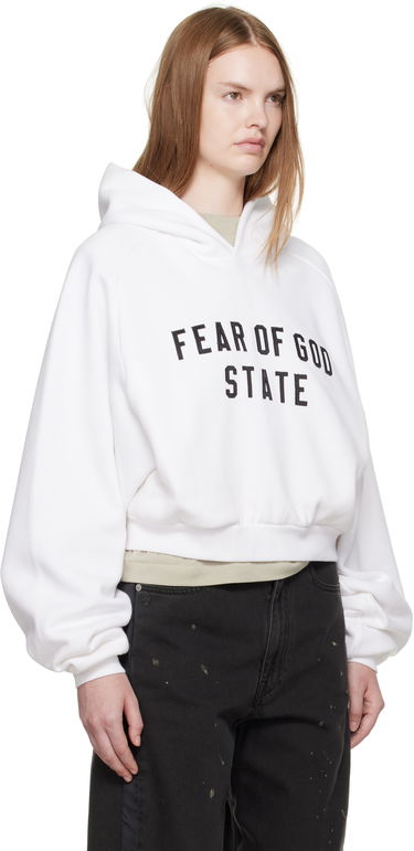 Sweatshirt Fear of God ESSENTIALS Fleece Raglan Hoodie Hvid | 192SP257824FW, 1