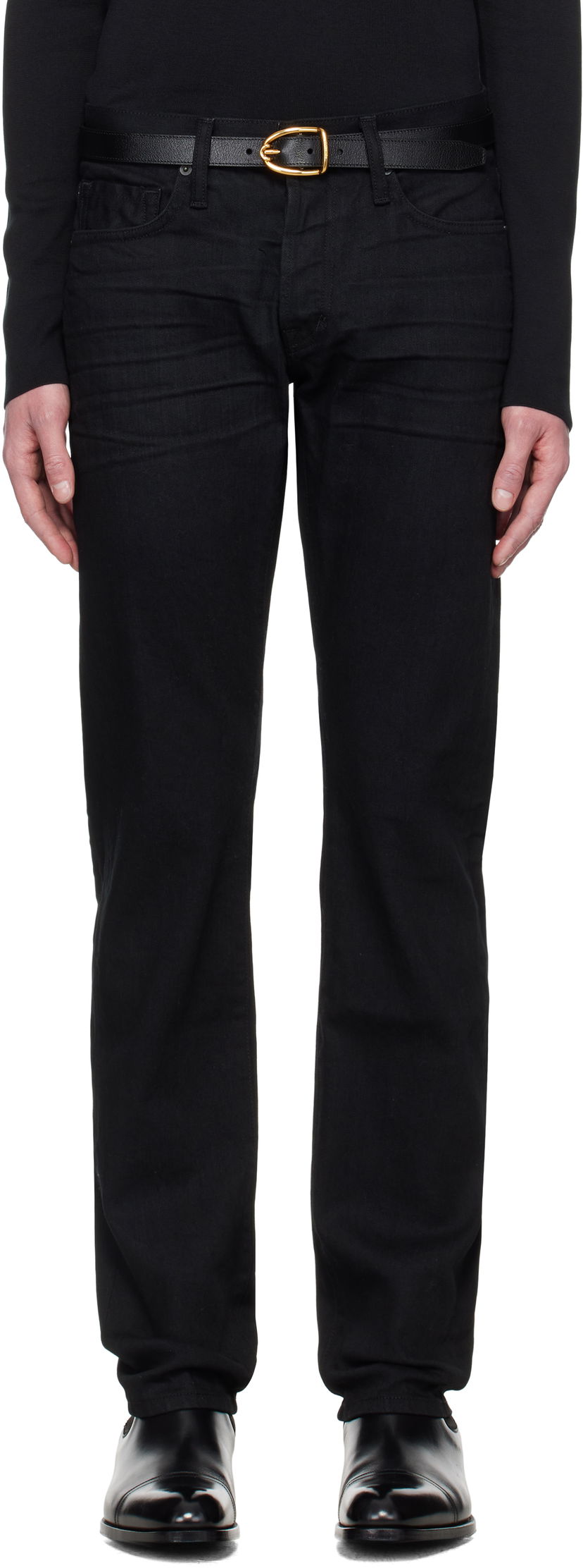 Jeans Tom Ford TOM FORD Stretch Straight Fit Denim Jeans Sort | DPH001-DMC005S23