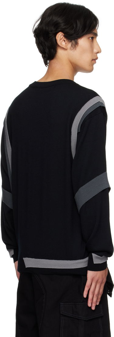 Sweater Andersson Bell Layered Crewneck Sweater Sort | atb1334m, 2