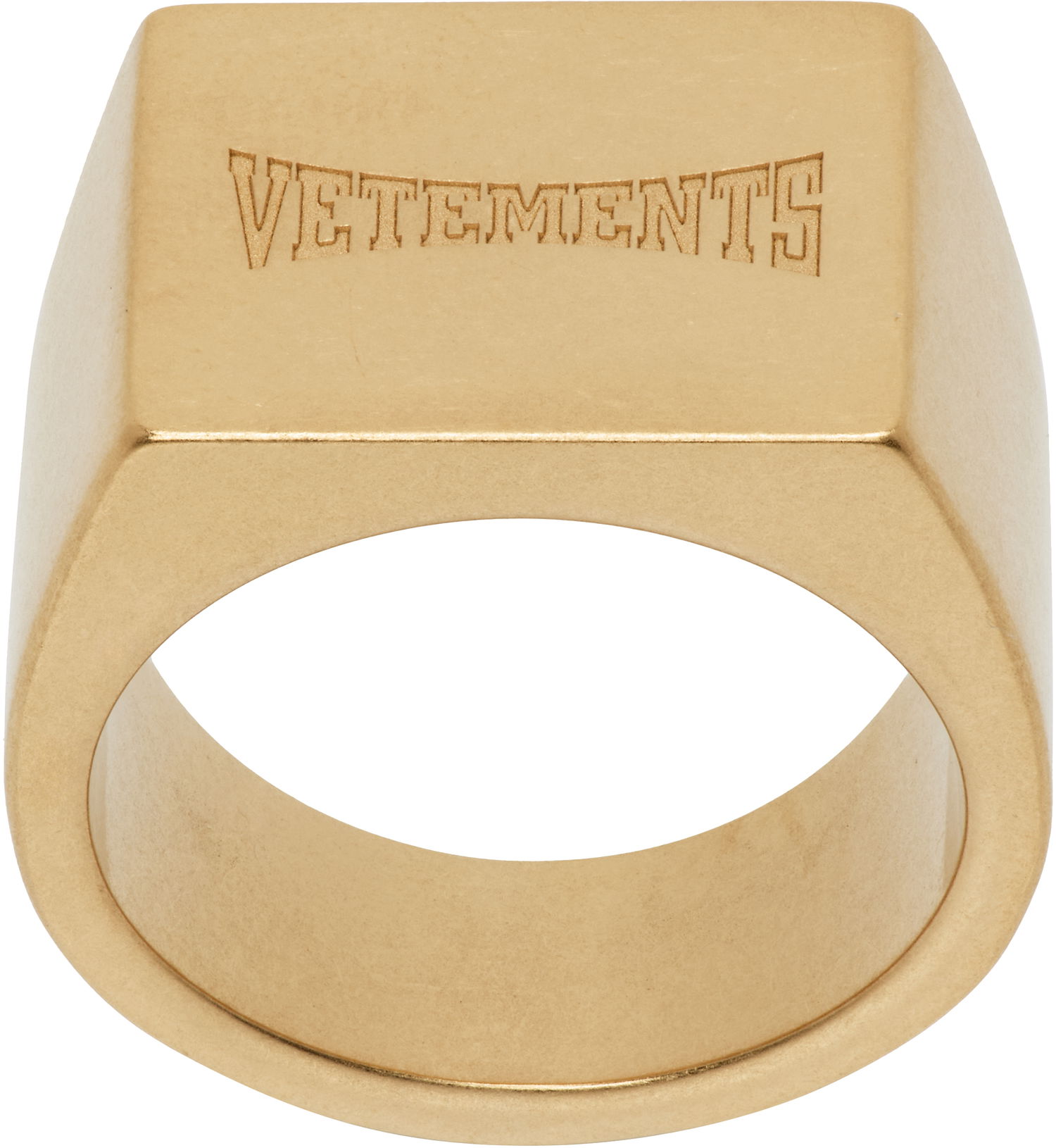 Ring VETEMENTS Boxing Logo Signet Ring Gul | UH76RI160G, 0