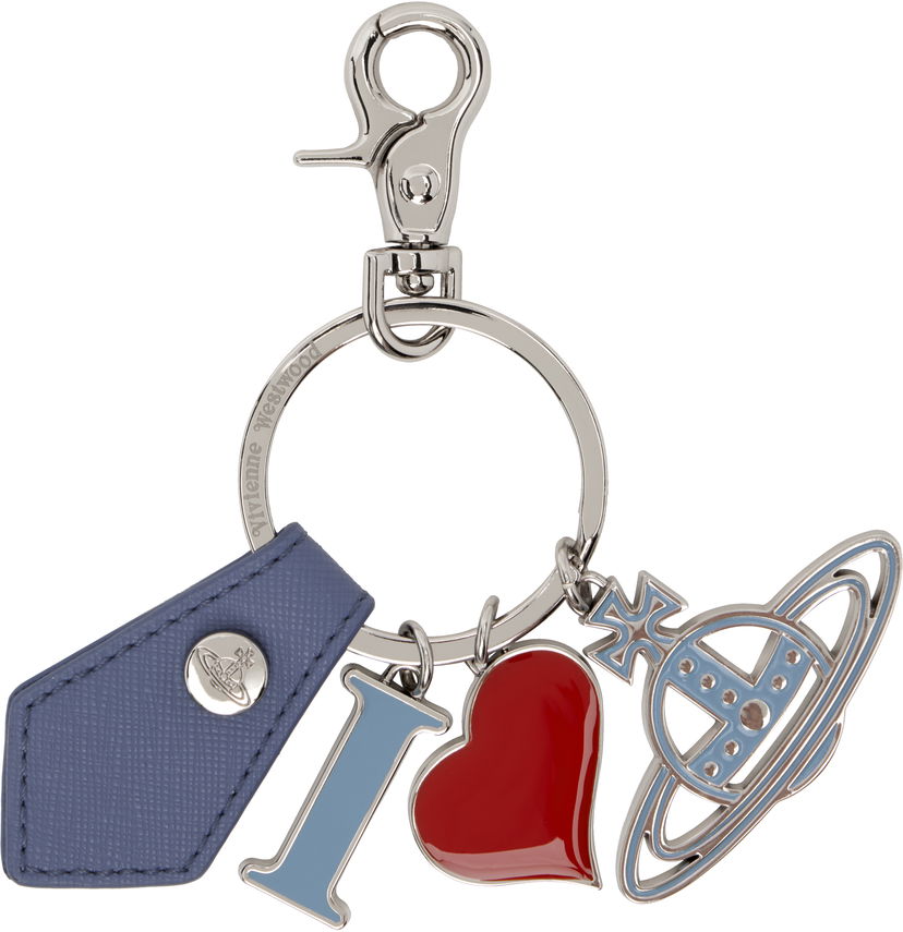 Nøgleringe Vivienne Westwood Vivienne Westwood I Love Orb Keychain Blå | 8203011EU-S0021-