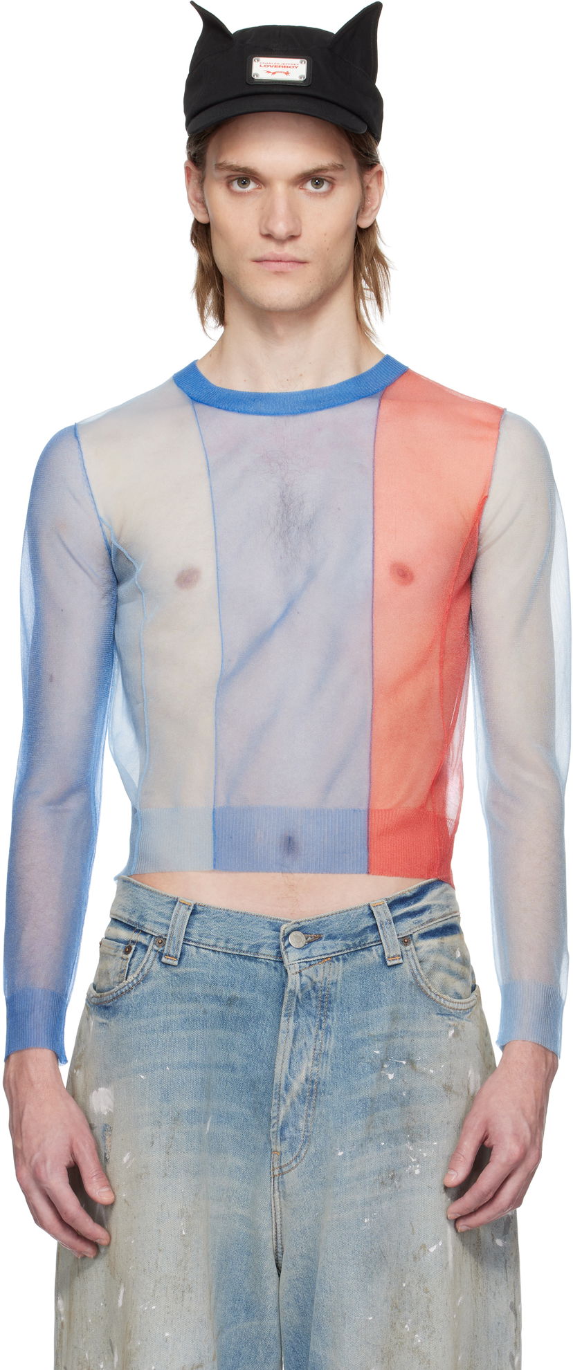 Sweater Charles Jeffrey Loverboy Charles Jeffrey LOVERBOY Sheer Panelled Sweater Flerfarvet | 54091201