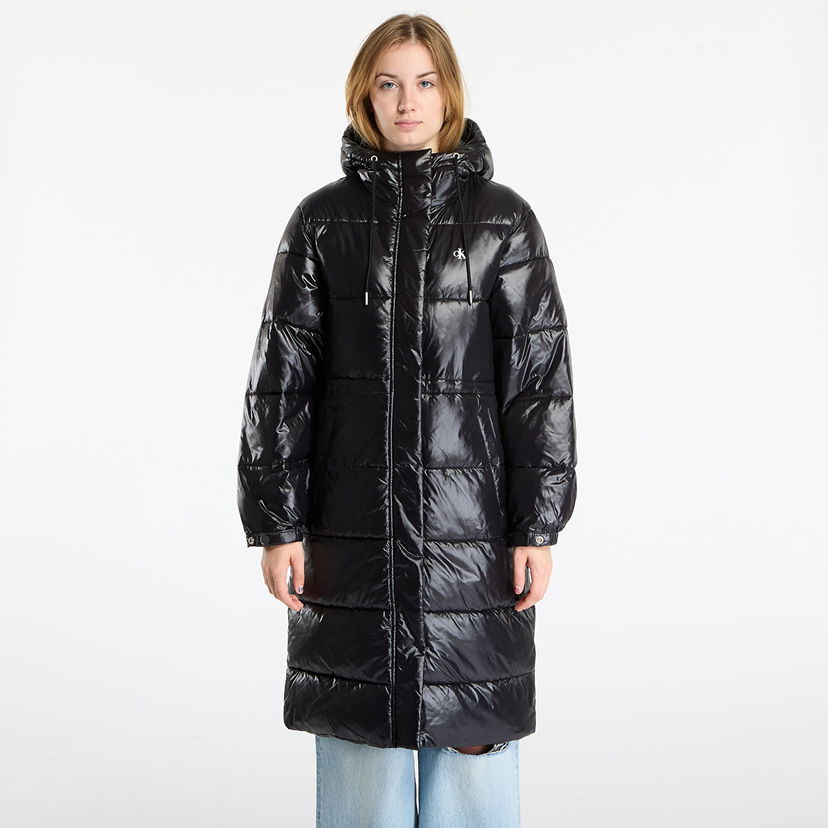 Puffer jakke CALVIN KLEIN Shine Long Puffer Coat Sort | LV047D506G UB1