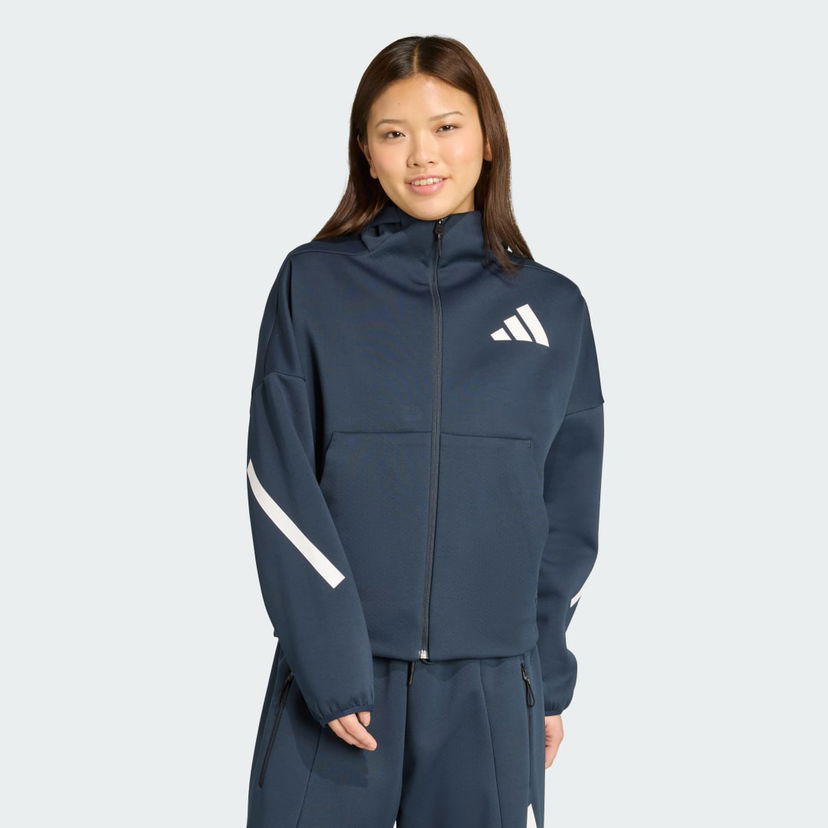 Sweatshirt adidas Performance Z.N.E. Full-Zip Hoodie Mørkeblå | JW5320