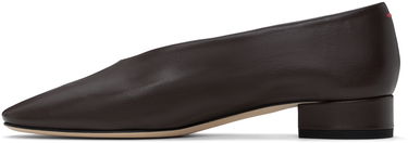 Tøj Aeyde Aeyde Delia Leather Ballerina Flats Brun | A11-FL-GELR25BL18-SS24-953-007, 2