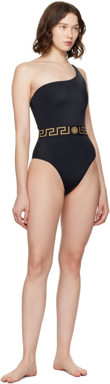 Badetøj Versace Greca Border One-Piece Swimsuit Sort | 1020488_1A11119, 3
