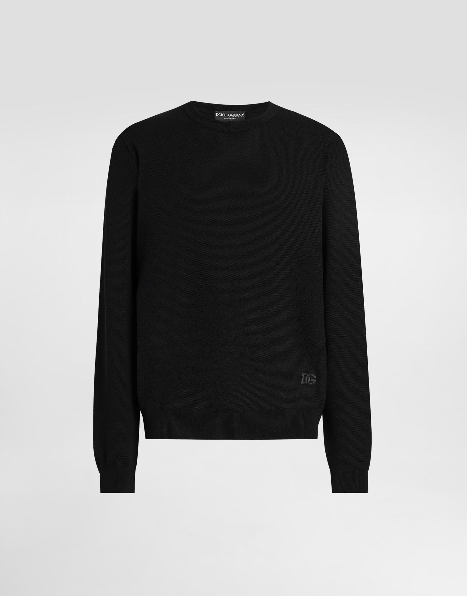 Sweater Dolce & Gabbana Dolce & Gabbana Crew Neck Wool Pullover Sort | GXXADZJDVC0N0000, 0