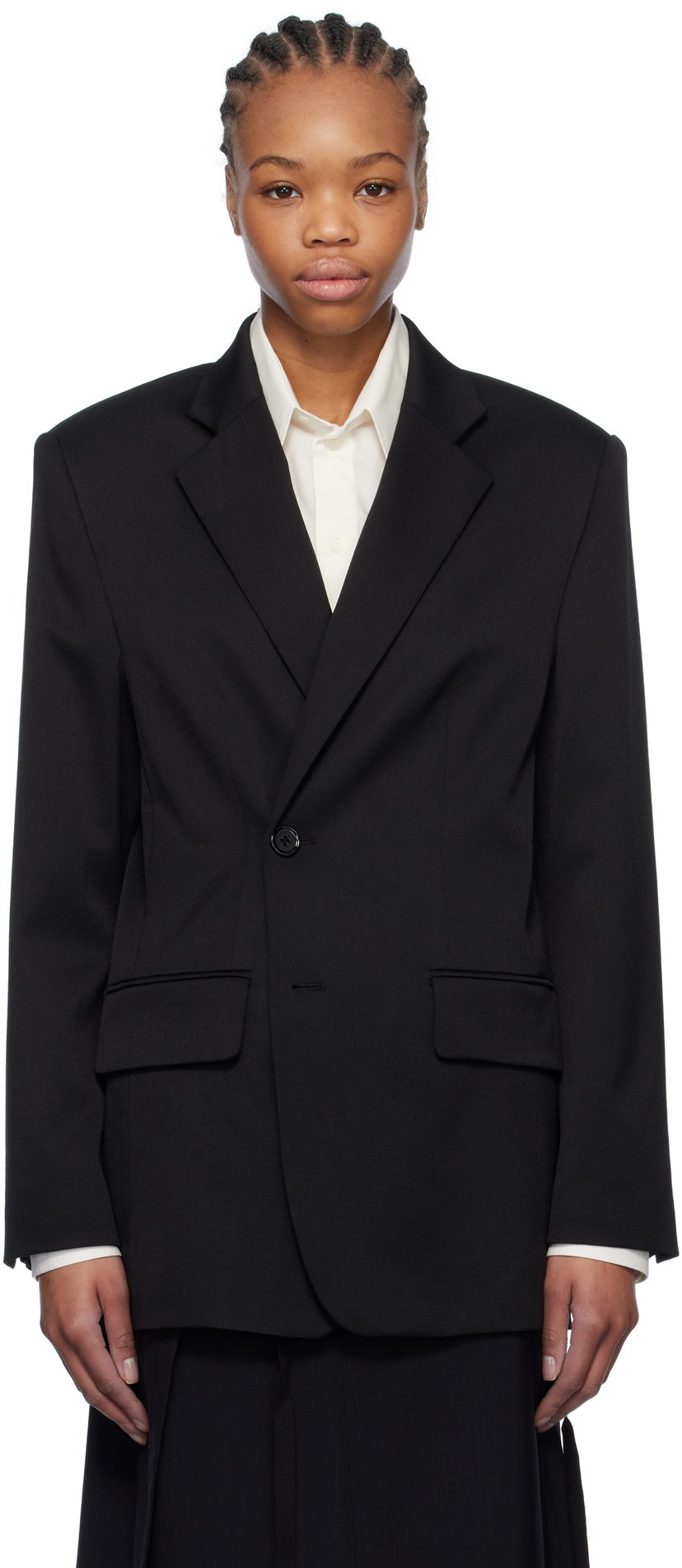 Jakke Maison Margiela MM6 Maison Margiela Tailoring Wool Blazer Sort | S52BN0136 M35153