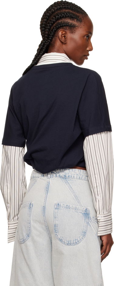 T-shirt We11done We11done Layered Twist T-Shirt Mørkeblå | WD-BL2-25-103-W-NV, 2