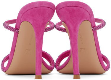 Tilbehør Gianvito Rossi Gianvito Rossi Cannes Crystal-Embellished Suede Heeled Sandals Lyserød | G16090.15RIC.CAM, 1