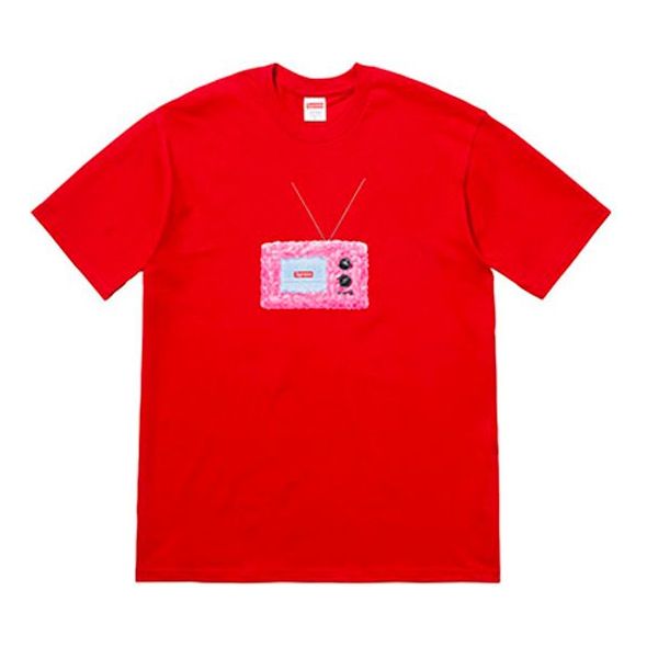 T-shirt Supreme TV Print Short Sleeve T-Shirt Rød | SUP-SS18-0095