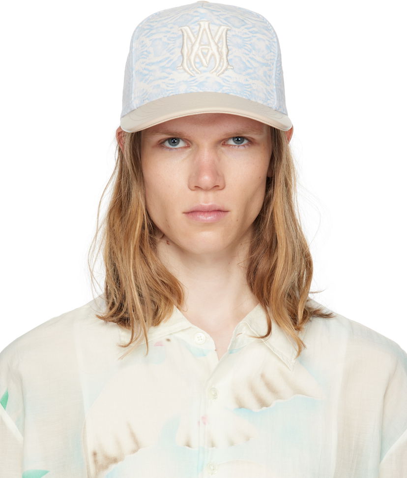 Kasket AMIRI AMIRI MA Leather Brim Denim Cap Blå | AMHACP1066