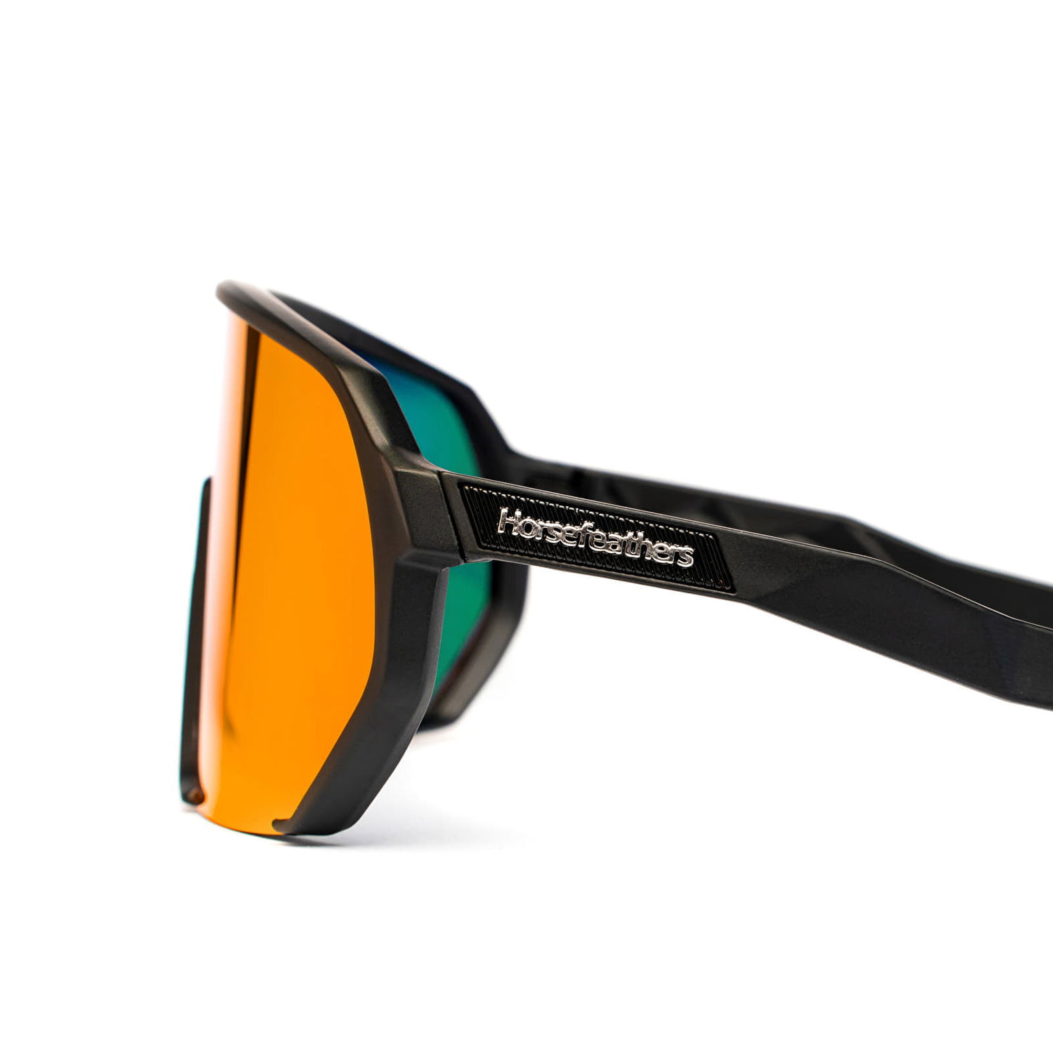 Solbriller Horsefeathers Archie Bike Sunglasses Black/ Mirror Red Sort | AM219B, 1