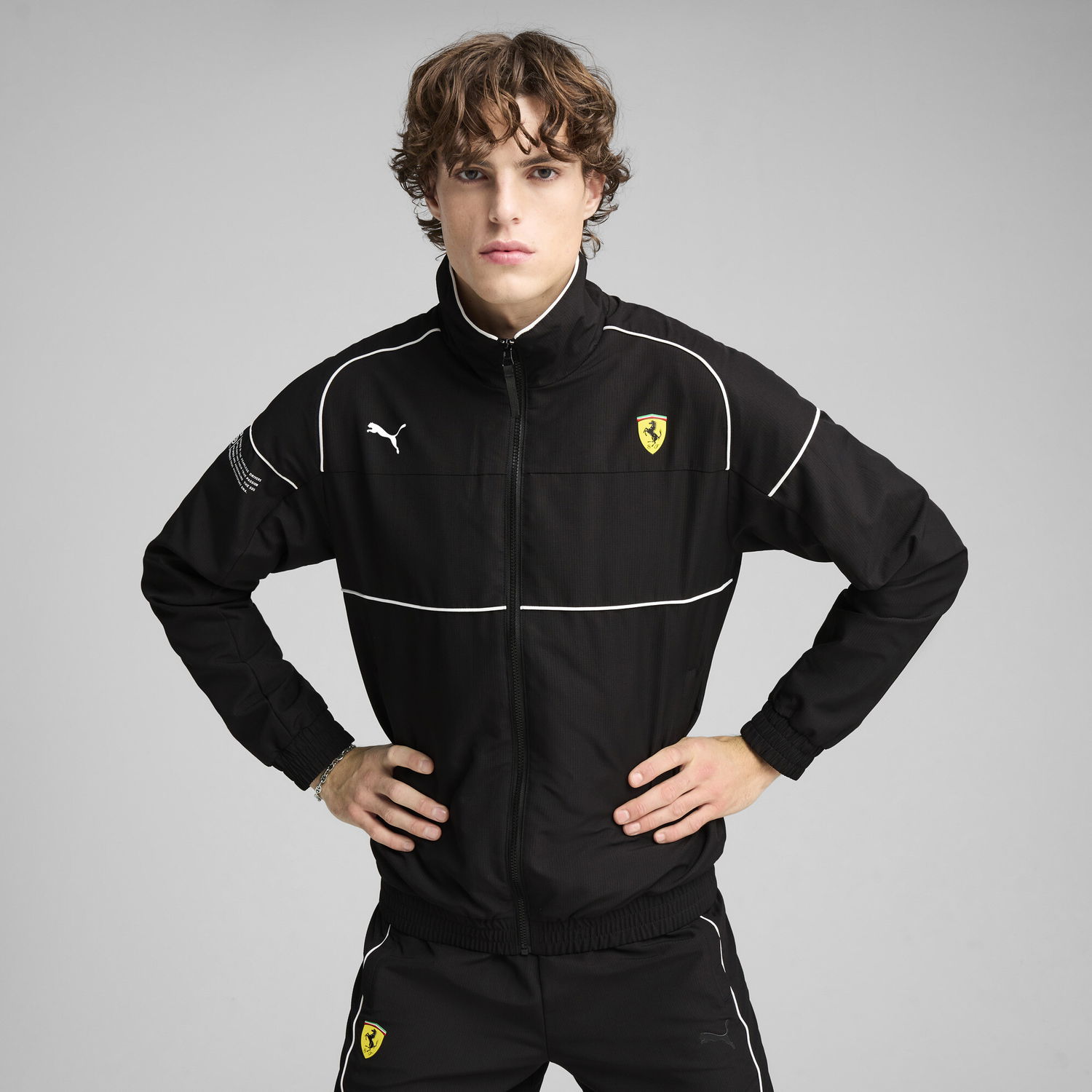 Træningsdragt Puma Scuderia Ferrari HP Race SDS 2.0 Track Jacket Sort | 630217_01, 0