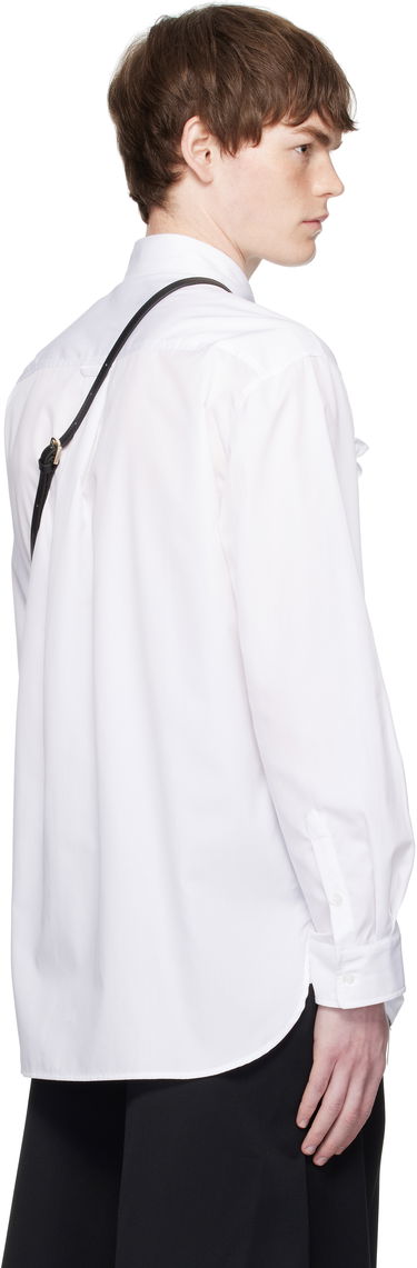 Skjorte Simone Rocha Simone Rocha Lace Ribbon Trim Shirt Hvid | 5391 1025, 2