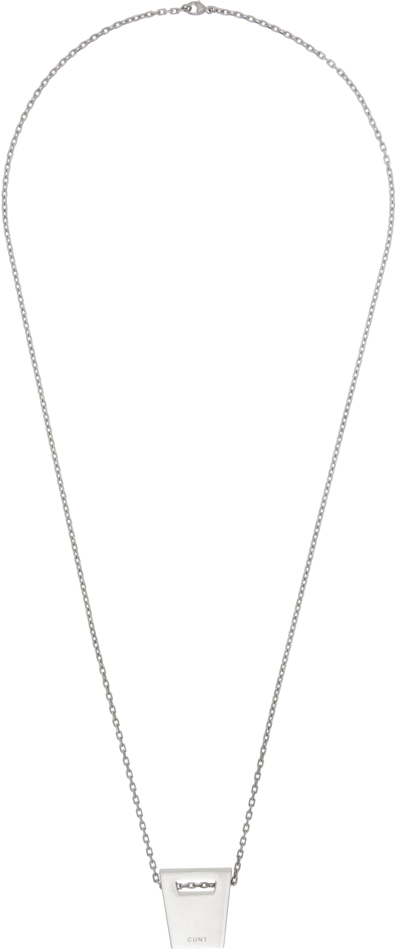 Halskæde Rick Owens Rick Owens Hollywood Dogtag Necklace Metalisk | RJ0000063 MMTHE9, 0