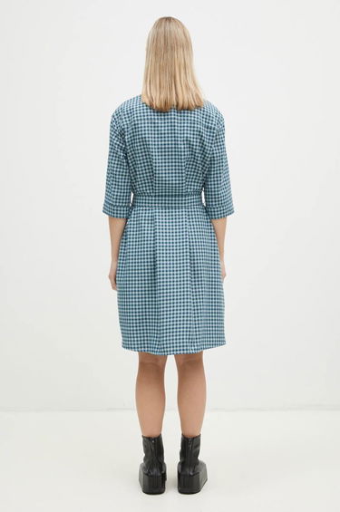 Kjole MAISON KITSUNÉ Maison Kitsuné Double Pocket Mini Oversize Dress Blå | NW01620WC5015, 2