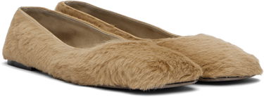 Tøj The Row The Row Square Toe Ballerina Flats Beige | F1598-L316, 3