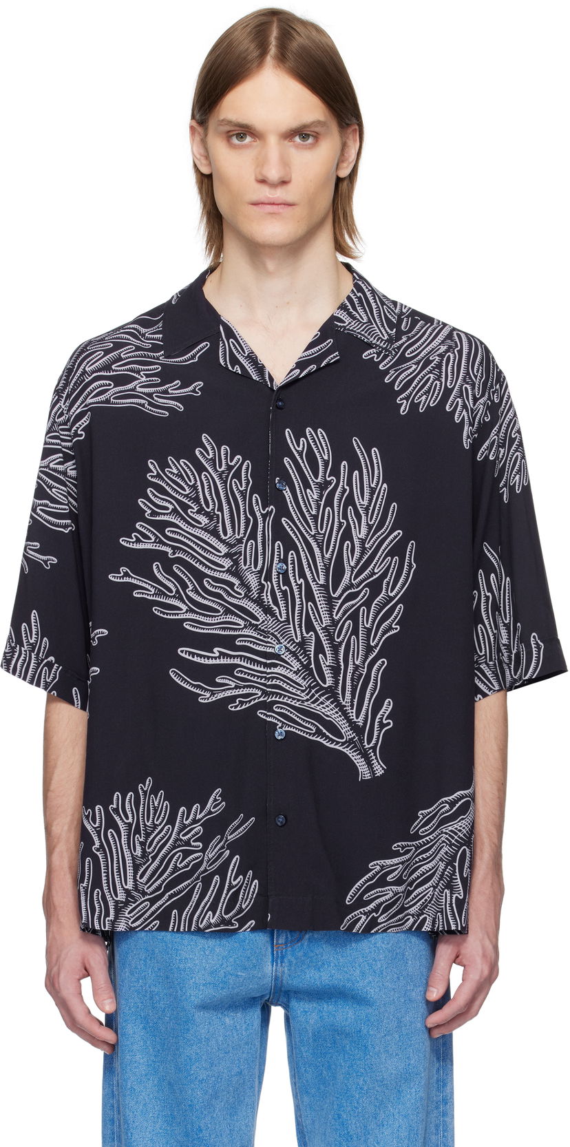 Skjorte BOSS BOSS Coral Print Shirt Sort | 50538280