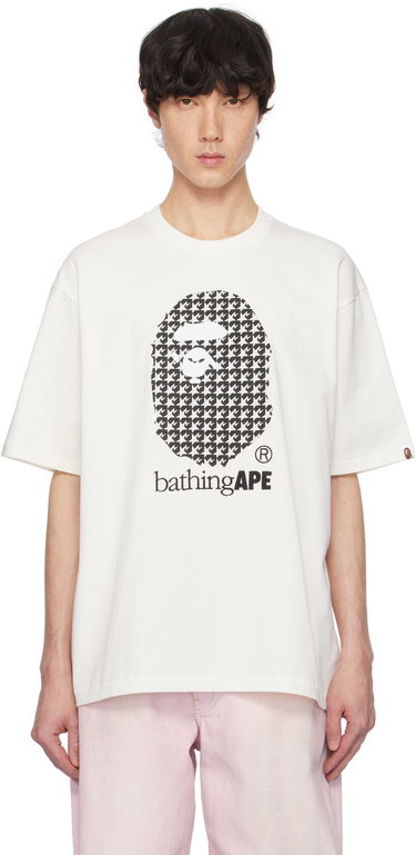 T-shirt BAPE Houndstooth Graphic T-Shirt Hvid | 001TEK801329M, 0
